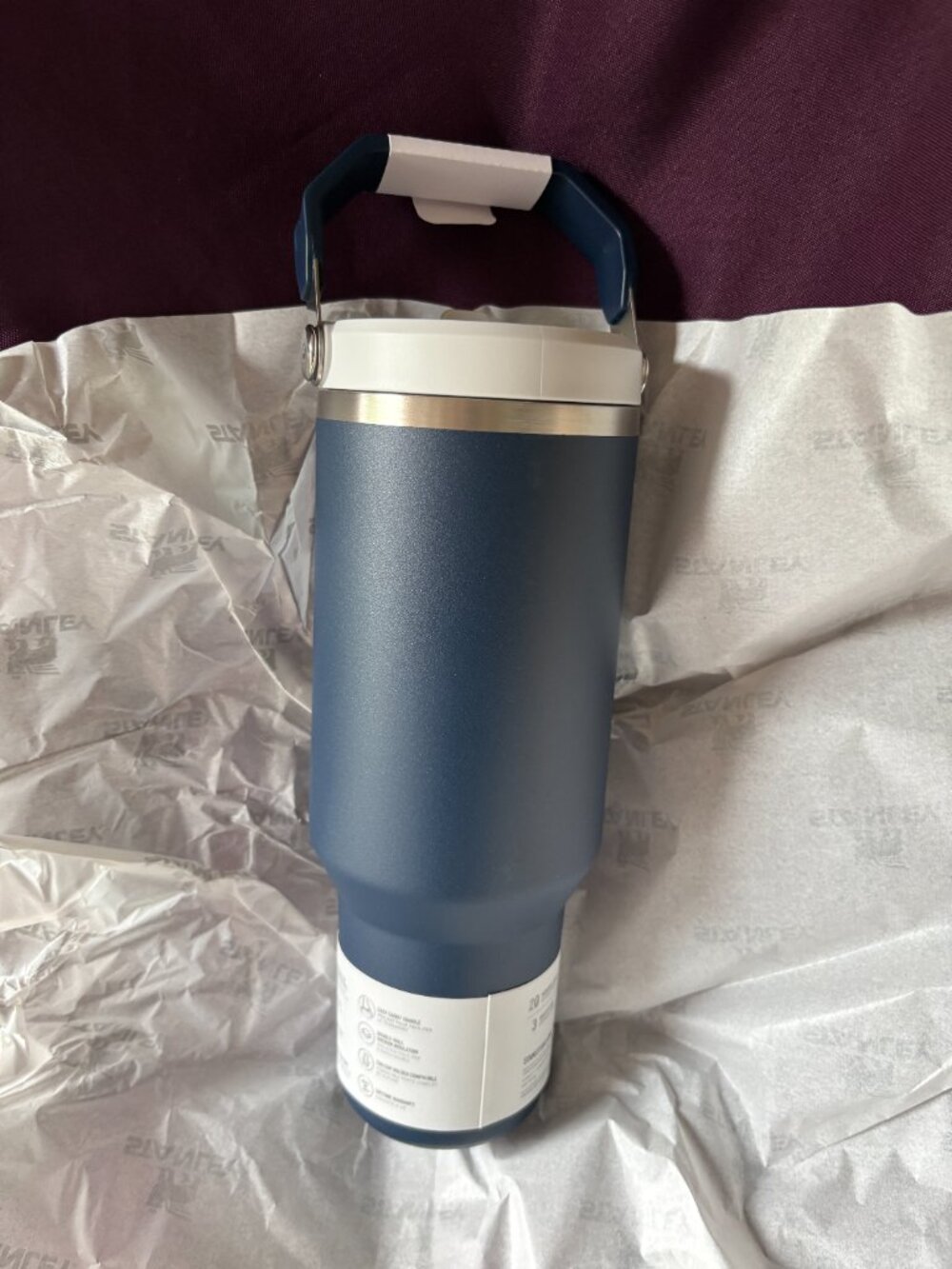 Stanley IceFlow Flip Straw Tumbler 40 oz Dark Navy Insulated NEW - Picture 5 of 8